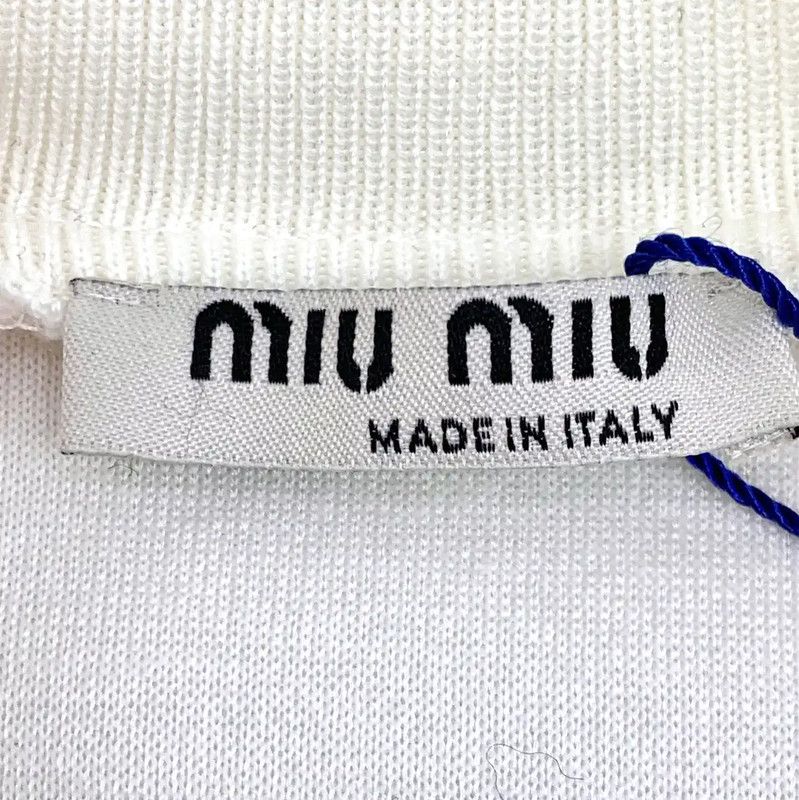Miu Miu Miu Miu Women's Cotton White Jacket 0089 Size S / US 4 / IT 40 - 6 Thumbnail