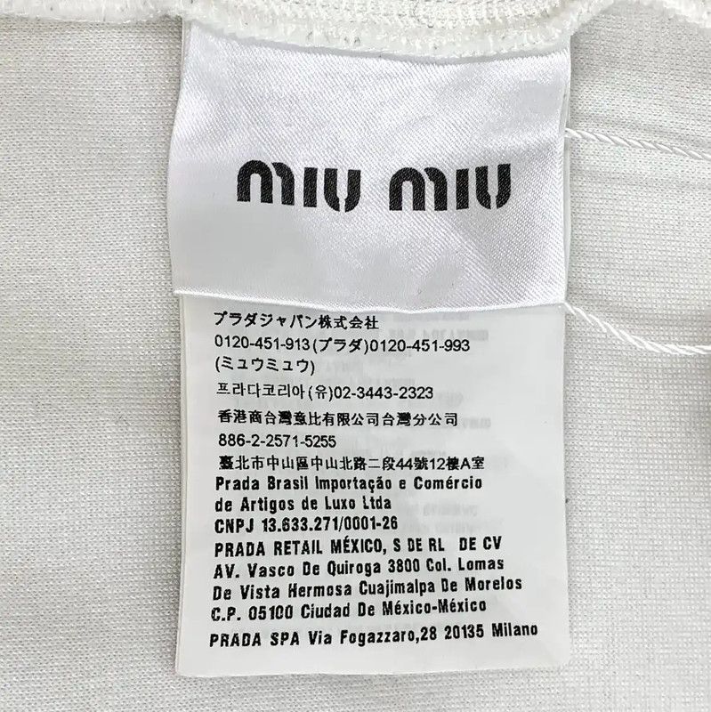 Miu Miu Miu Miu Women's Cotton White Jacket 0089 Size S / US 4 / IT 40 - 7 Thumbnail
