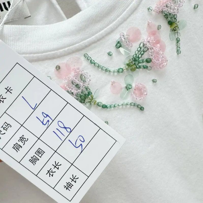 Miu Miu Miu Miu White Cotton Women's T-Shirt 0089 Size L / US 10 / IT 46 - 4 Thumbnail