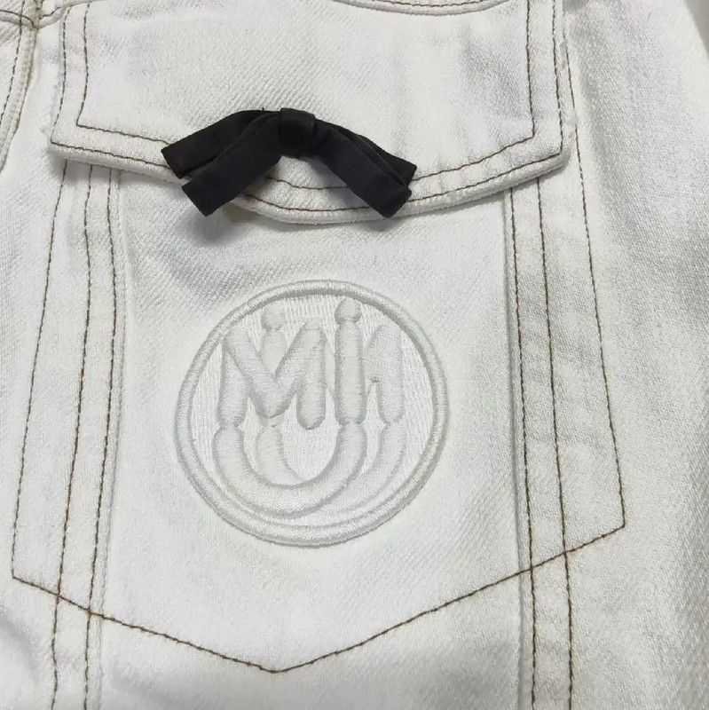 Miu Miu Miu Miu White Denim Jacket for Women 0089 Size XL / US 12-14 / IT 48-50 - 3 Thumbnail