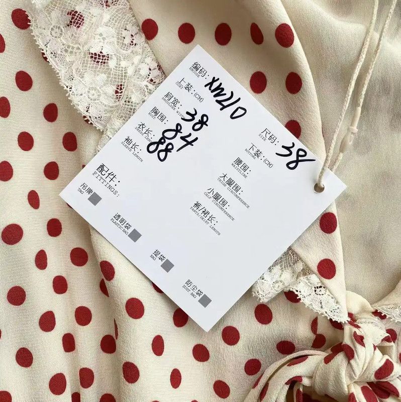 Miu Miu Miu Miu Polka Dot Silk Dress for Women 0089 Size ONE SIZE - 6 Thumbnail