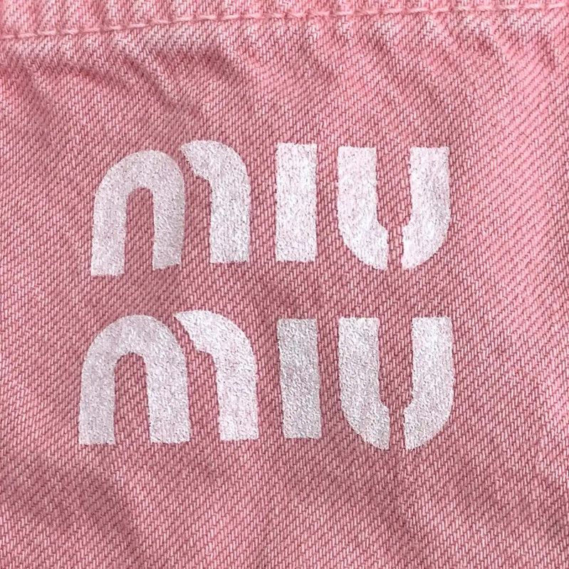 Miu Miu Miu Miu Pink Cotton Women’s Shorts 0089 Size 23" - 6 Thumbnail