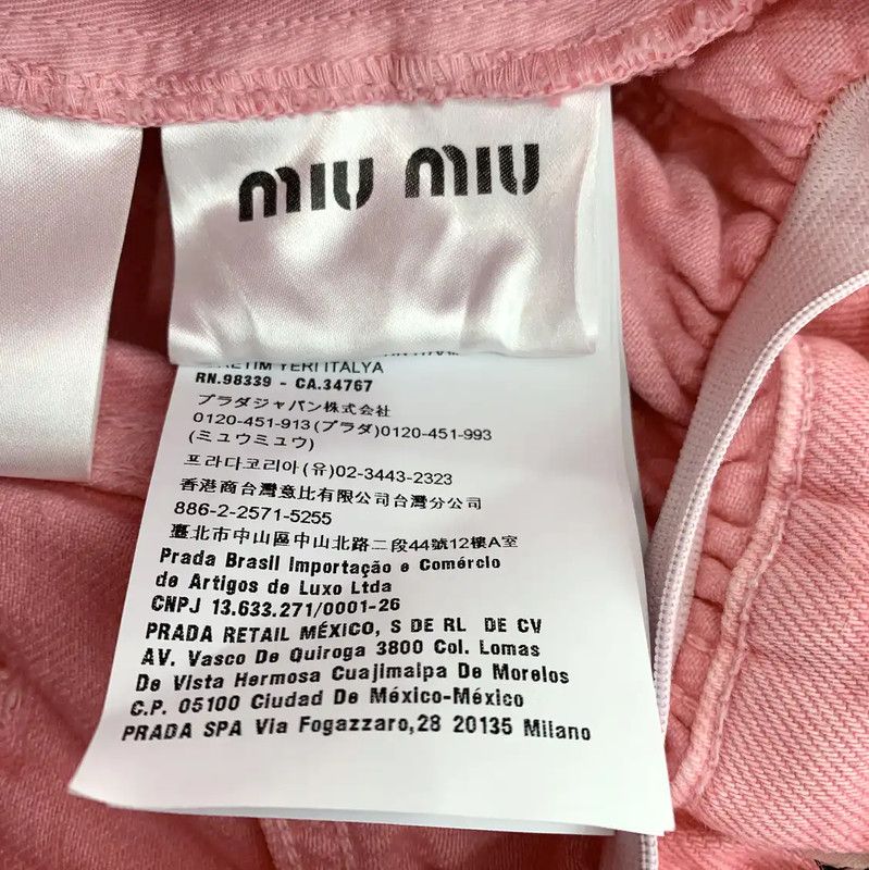 Miu Miu Miu Miu Pink Cotton Women’s Shorts 0089 Size 23" - 8 Thumbnail