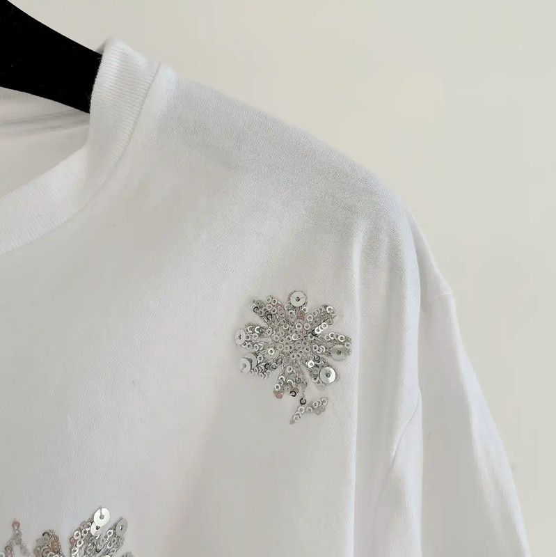 Miu Miu Miu Miu Summer White Crop Long Sleeve T-Shirt 0089 Size S / US 4 / IT 40 - 3 Thumbnail