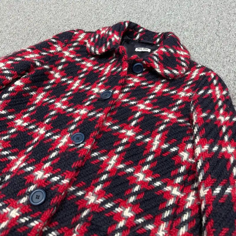 Miu Miu Miu Miu Multicolor Wool Women's Coat 0089 Size S / US 4 / IT 40 - 3 Thumbnail