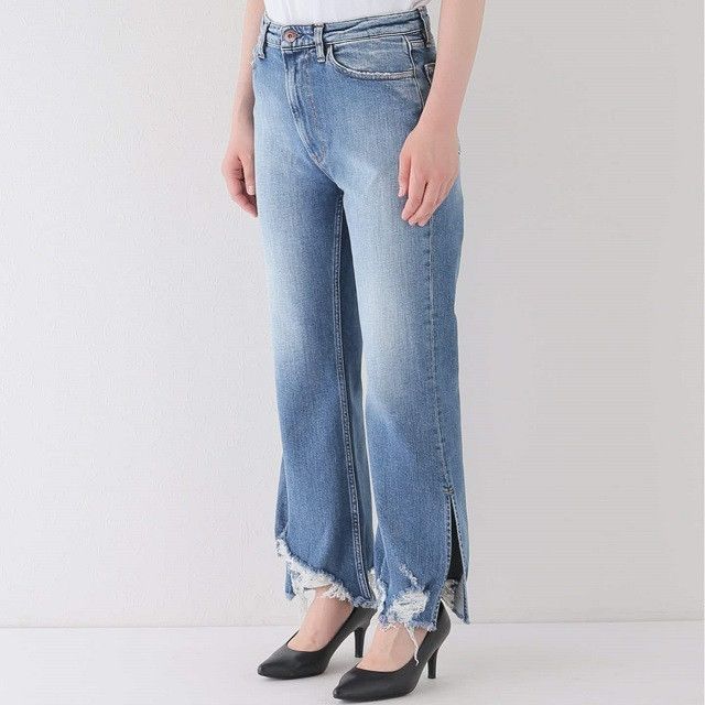 Other Other 3×1 EMPIRE CROP FLARE Cotton Denim Pants Denim Jeans 23030587002510 DUTY FREE for USA Size ONE SIZE - 3 Thumbnail