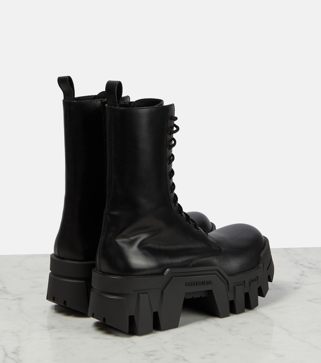 Balenciaga Bulldozer lace-up leather ankle boots Size US 8 / EU 41 - 2 Thumbnail