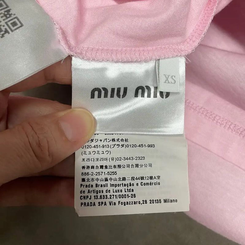 Miu Miu Miu Miu Pink Cotton Women's Dress 0089 Size XS / US 0-2 / IT 36-38 - 4 Thumbnail