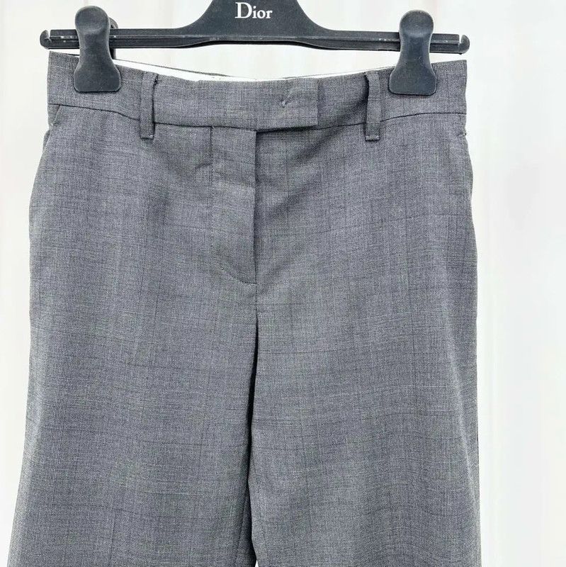 Miu Miu Miu Miu Gray Cotton Blend Embroidered Pants 0089 Size 23" - 3 Thumbnail