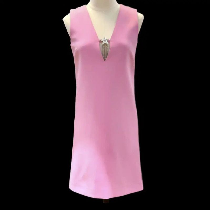 Miu Miu Miu Miu Pink Sleeveless Mini Dress for Summer 0089 Size XS / US 0-2 / IT 36-38 - 2 Thumbnail