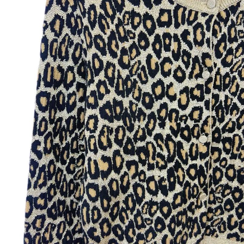Miu Miu Miu Miu Animal Print Short Sleeve Cardigan 0089 Size XS / US 0-2 / IT 36-38 - 4 Thumbnail