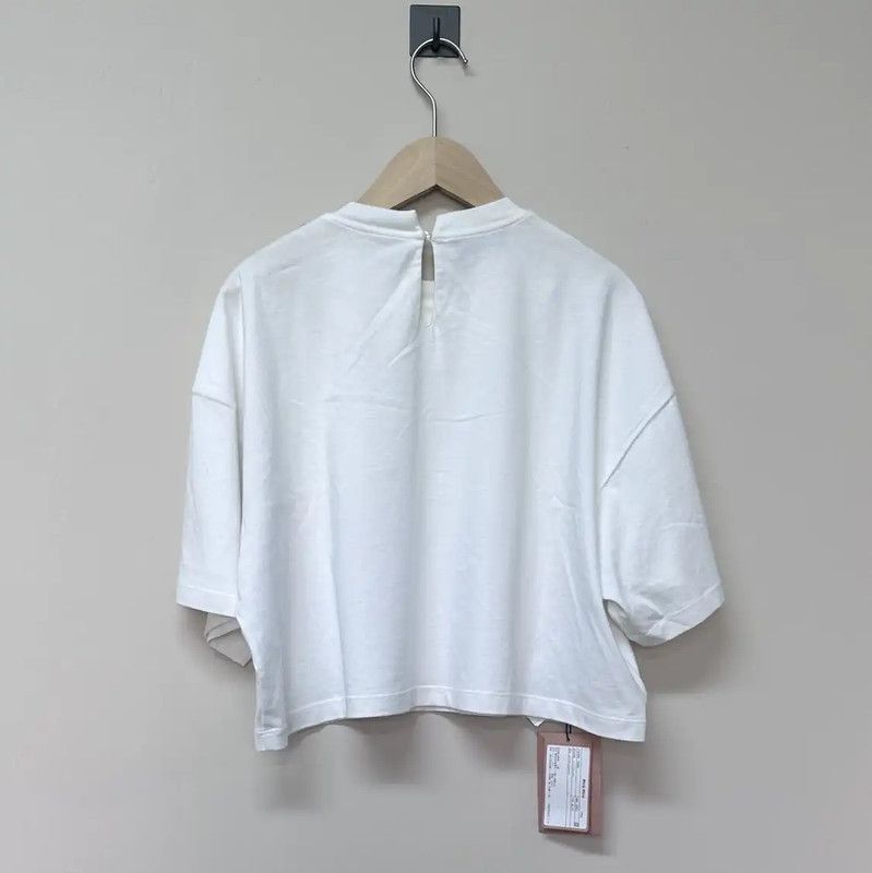 Miu Miu Miu Miu White Cotton Short Sleeve T-Shirt 0089 Size XS / US 0-2 / IT 36-38 - 2 Thumbnail