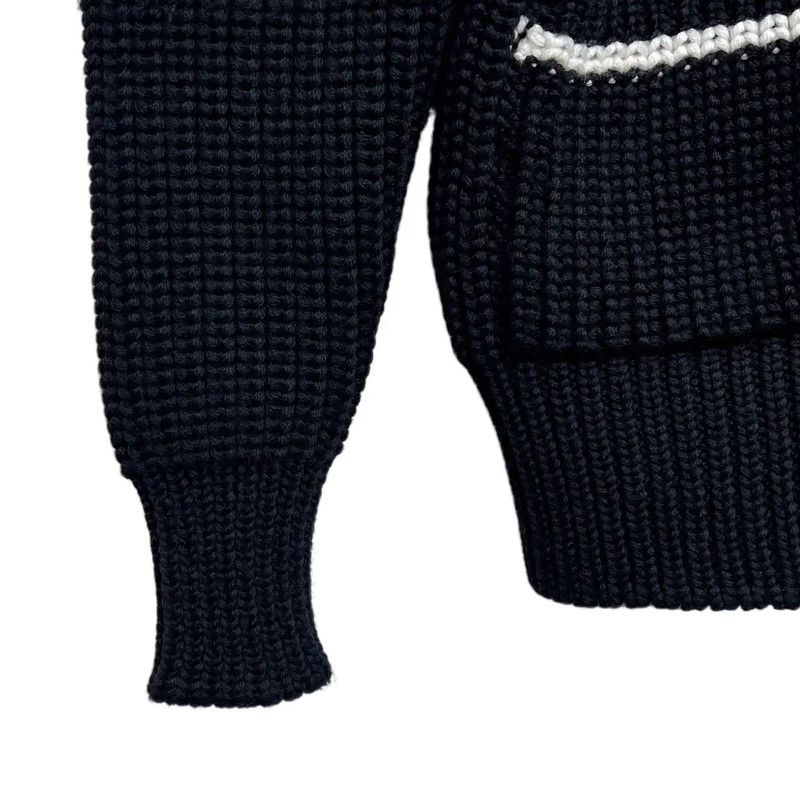 Miu Miu Miu Miu Black Cashmere Sweater with Floral Detail 0089 Size M / US 6-8 / IT 42-44 - 4 Thumbnail