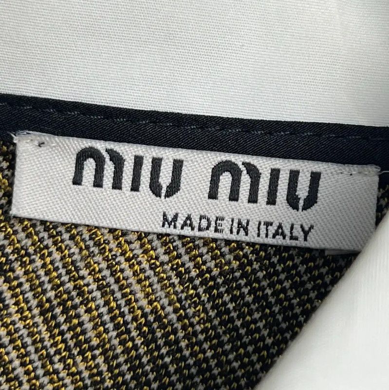 Miu Miu Miu Miu Black Cotton Dress with Floral Print 0089 Size S / US 4 / IT 40 - 5 Thumbnail