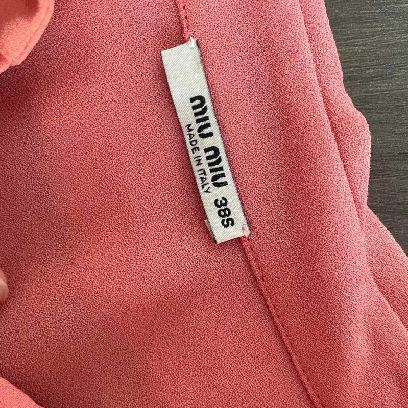 Miu Miu Miu Miu Pink Silk Women's Dress 0089 Size S / US 4 / IT 40 - 3 Thumbnail