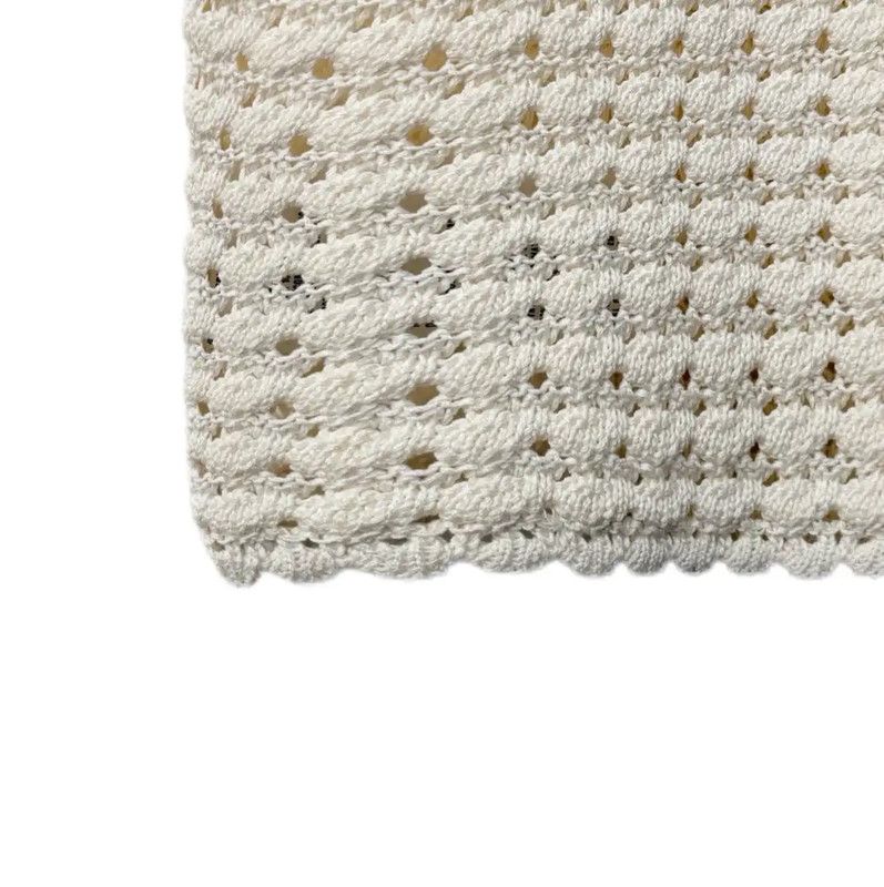 Miu Miu Miu Miu White Cotton Blend Sweater 0089 Size L / US 10 / IT 46 - 6 Thumbnail
