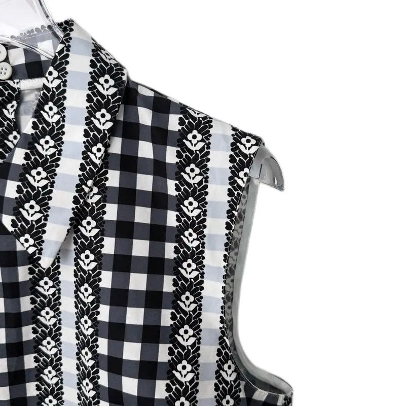 Miu Miu Miu Miu Colorblock Cotton Blend Dress 0089 Size L / US 10 / IT 46 - 3 Thumbnail
