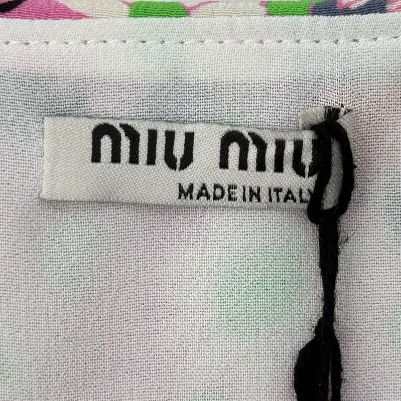 Miu Miu Miu Miu Pink Cotton Blend Crop Top 0089 Size S / US 4 / IT 40 - 4 Thumbnail