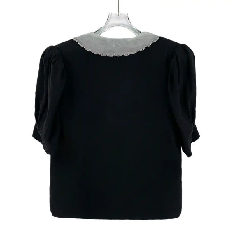 Miu Miu Miu Miu Black Silk Women's Shirt 0089 Size M / US 6-8 / IT 42-44 - 2 Thumbnail