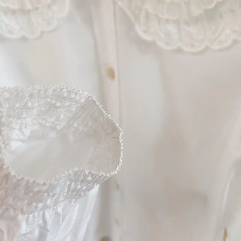 Miu Miu Miu Miu White Long Sleeve Cotton Shirt 0089 Size M / US 6-8 / IT 42-44 - 9 Thumbnail