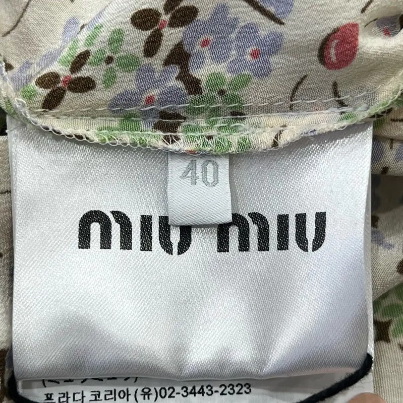 Miu Miu Miu Miu Green Cotton Short Sleeve T-Shirt 0089 Size L / US 10 / IT 46 - 6 Thumbnail