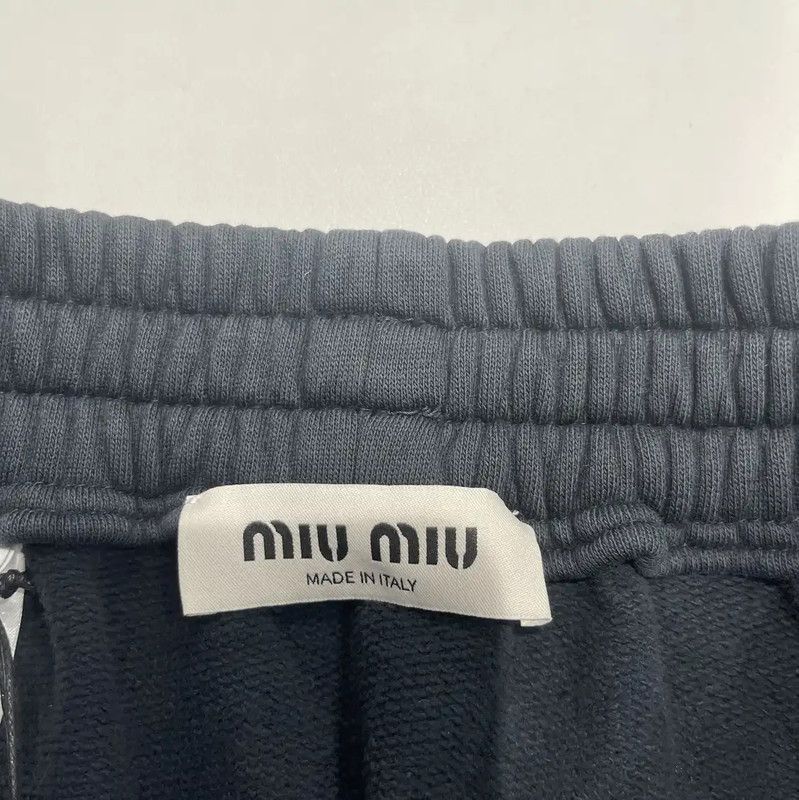 Miu Miu Miu Miu Color Block Cotton Midi Skirt 0089 Size 22" - 4 Thumbnail