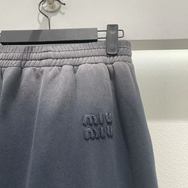 Miu Miu Miu Miu Color Block Cotton Midi Skirt 0089 Size 22" - 3 Thumbnail