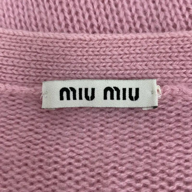 Miu Miu Miu Miu Pink Cashmere Cardigan for Women 0089 Size S / US 4 / IT 40 - 5 Thumbnail