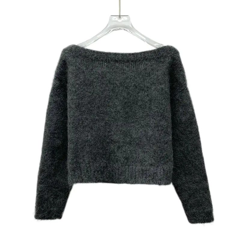 Miu Miu Miu Miu Dark Gray Women's Cardigan Sweater 0089 Size S / US 4 / IT 40 - 2 Thumbnail