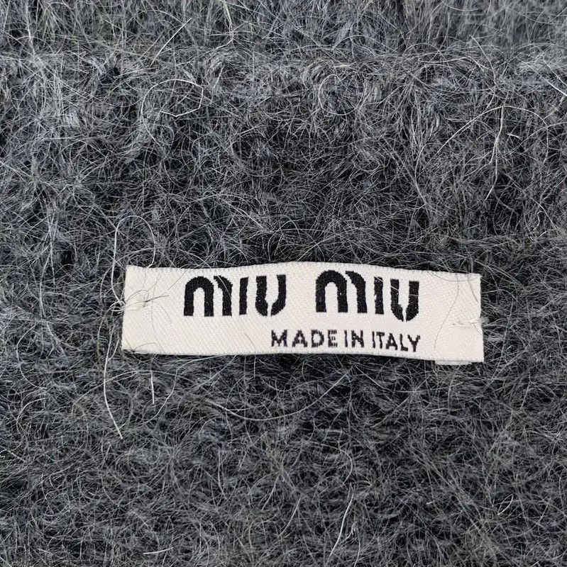 Miu Miu Miu Miu Dark Gray Women's Cardigan Sweater 0089 Size S / US 4 / IT 40 - 5 Thumbnail