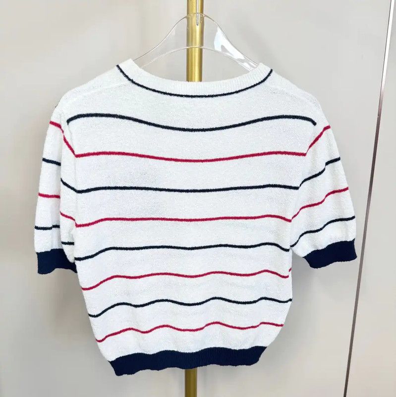 Miu Miu Miu Miu Striped Short Sleeve T-Shirt 0089 Size M / US 6-8 / IT 42-44 - 2 Thumbnail