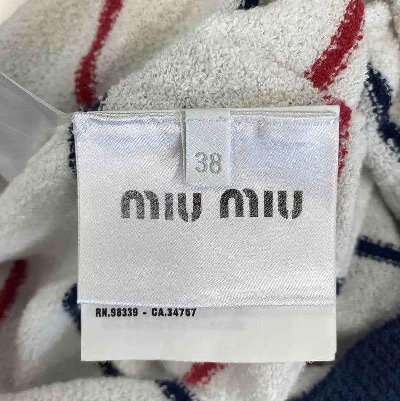 Miu Miu Miu Miu Striped Short Sleeve T-Shirt 0089 Size M / US 6-8 / IT 42-44 - 4 Thumbnail
