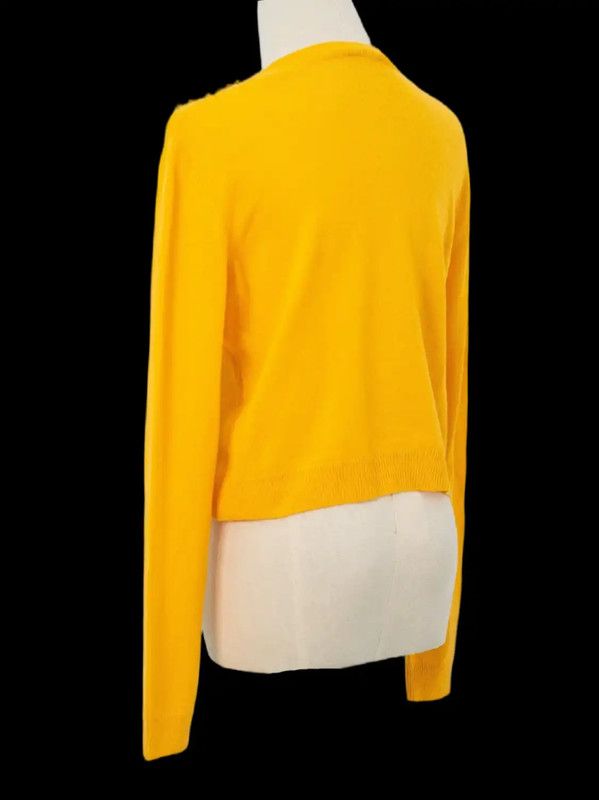Miu Miu Miu Miu Yellow Cashmere Long Sleeve Sweater 0089 Size S / US 4 / IT 40 - 7 Thumbnail