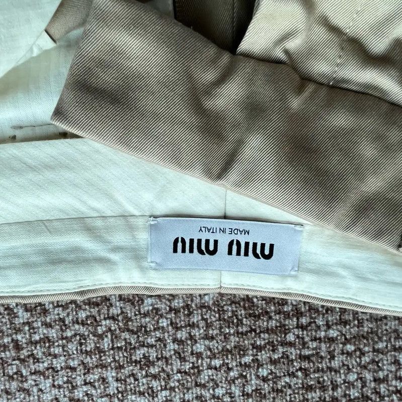 Miu Miu Miu Miu Khaki Cotton Women's Shorts 0089 Size 23" - 3 Thumbnail