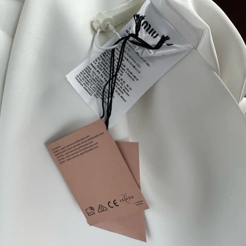 Miu Miu Miu Miu White Wool Dress with Ruffled Details 0089 Size M / US 6-8 / IT 42-44 - 6 Thumbnail