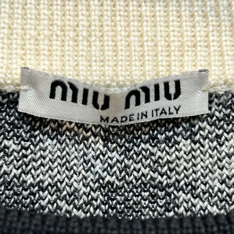 Miu Miu Miu Miu Color-Blocked Cotton Blend Sweatshirt 0089 Size L / US 10 / IT 46 - 4 Thumbnail