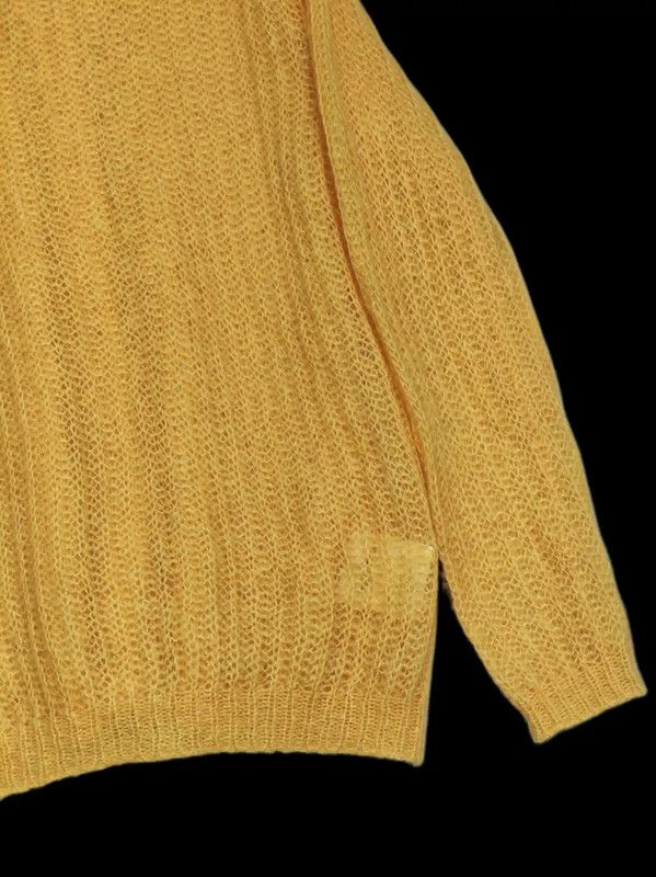 Miu Miu Miu Miu Yellow Mohair Long Sleeve Cardigan 0089 Size ONE SIZE - 6 Thumbnail