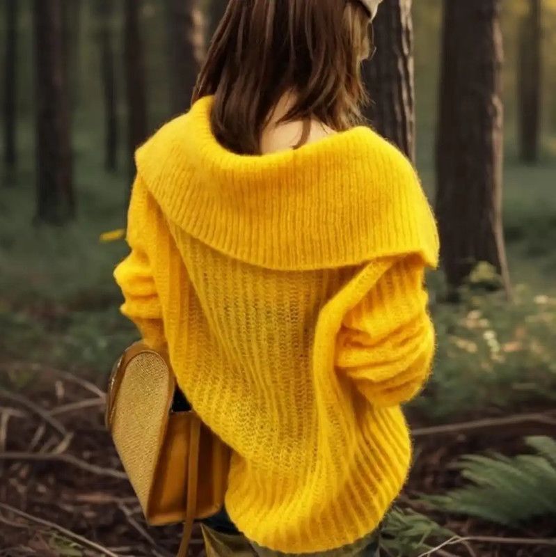 Miu Miu Miu Miu Yellow Mohair Long Sleeve Cardigan 0089 Size ONE SIZE - 2 Thumbnail