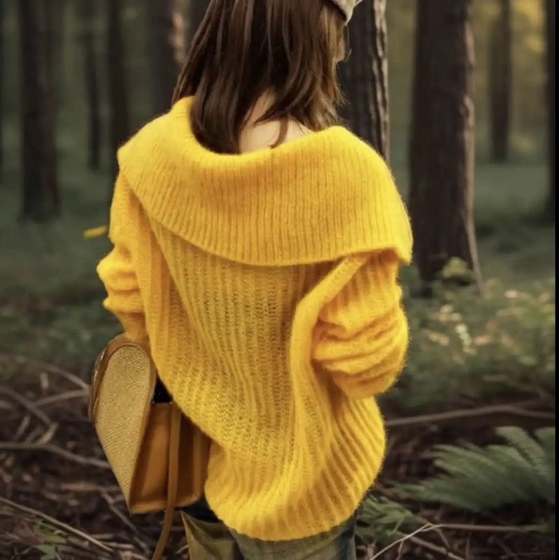 Miu Miu Miu Miu Yellow Mohair Long Sleeve Cardigan 0089 Size ONE SIZE - 10 Thumbnail