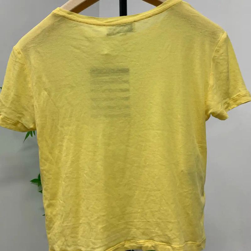 Miu Miu Miu Miu Yellow Cotton T-Shirt Size S 0089 Size S / US 4 / IT 40 - 3 Thumbnail