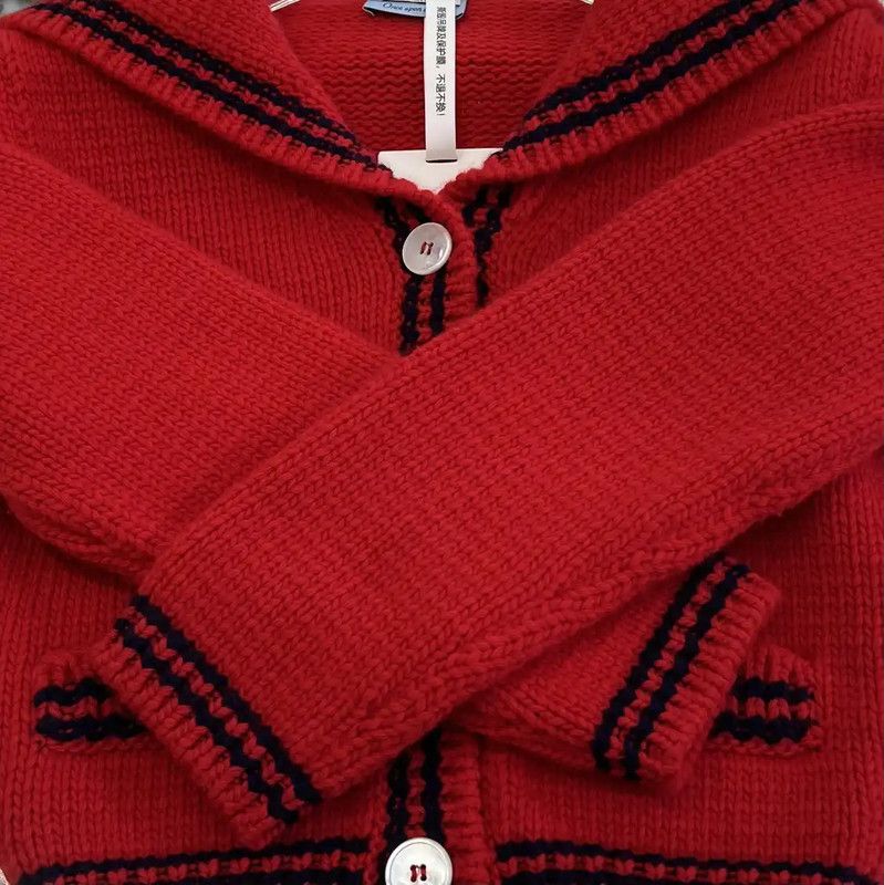 Miu Miu Miu Miu Red Wool Logo Knit Sweater 0089 Size S / US 4 / IT 40 - 6 Thumbnail