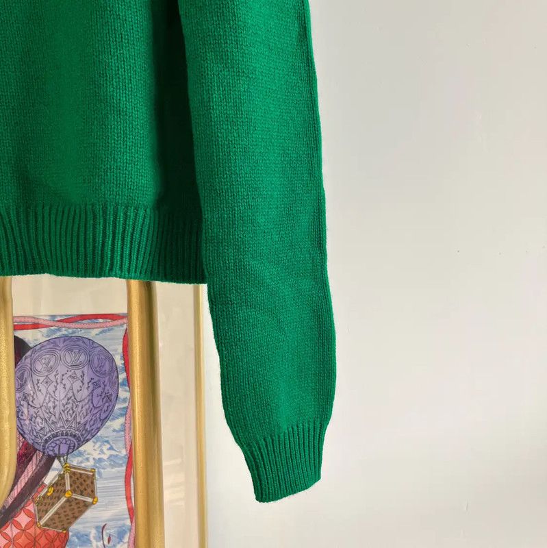 Miu Miu Miu Miu Green Cashmere Long Sleeve Sweater 0089 Size L / US 10 / IT 46 - 4 Thumbnail
