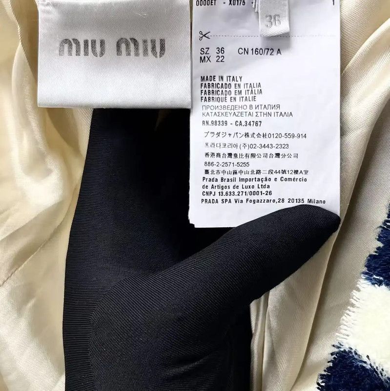 Miu Miu Miu Miu Colorful Cotton Blend Mid-Length Coat 0089 Size M / US 6-8 / IT 42-44 - 4 Thumbnail