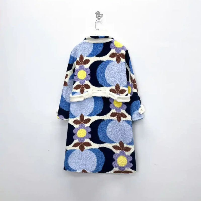 Miu Miu Miu Miu Colorful Cotton Blend Mid-Length Coat 0089 Size M / US 6-8 / IT 42-44 - 2 Thumbnail