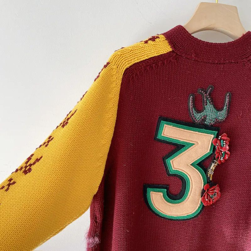 Miu Miu Miu Miu Multicolor Wool Pattern Cardigan 0089 Size S / US 4 / IT 40 - 8 Thumbnail