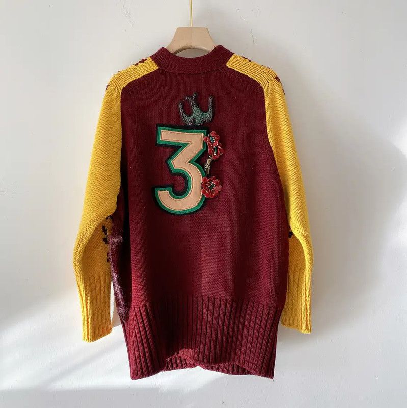 Miu Miu Miu Miu Multicolor Wool Pattern Cardigan 0089 Size S / US 4 / IT 40 - 2 Thumbnail