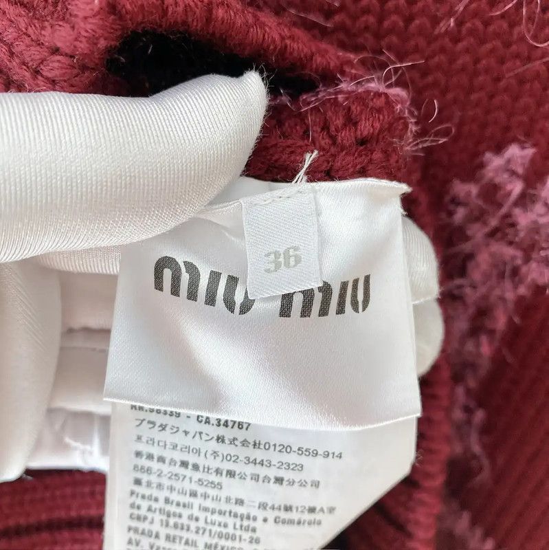 Miu Miu Miu Miu Multicolor Wool Pattern Cardigan 0089 Size S / US 4 / IT 40 - 9 Thumbnail