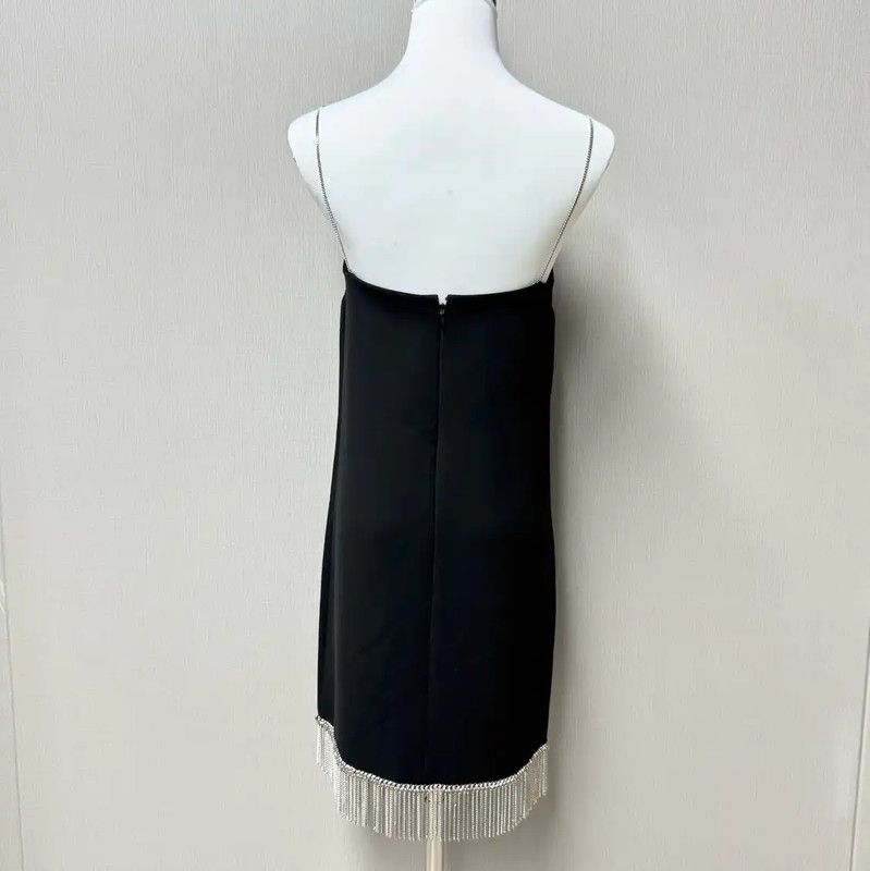 Miu Miu Miu Miu Black Sleeveless Dress with Fringe 0089 Size M / US 6-8 / IT 42-44 - 2 Thumbnail