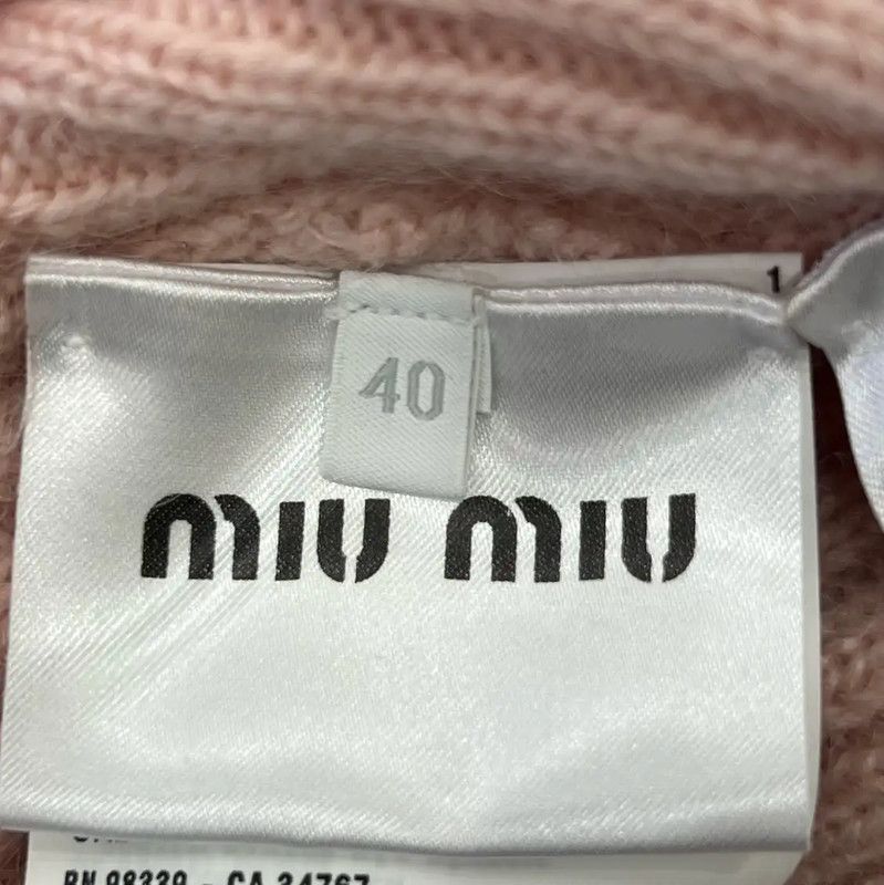 Miu Miu Miu Miu Pink Cotton Long Sleeve Sweater 0089 Size M / US 6-8 / IT 42-44 - 6 Thumbnail