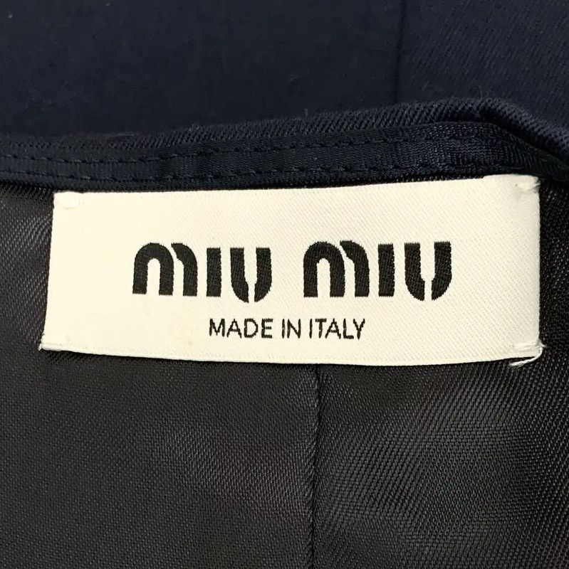 Miu Miu Miu Miu Deep Blue Cotton Skirt 0089 Size 23" - 7 Thumbnail